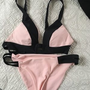 Adore me 3 piece  pale pink top with 2 bottoms